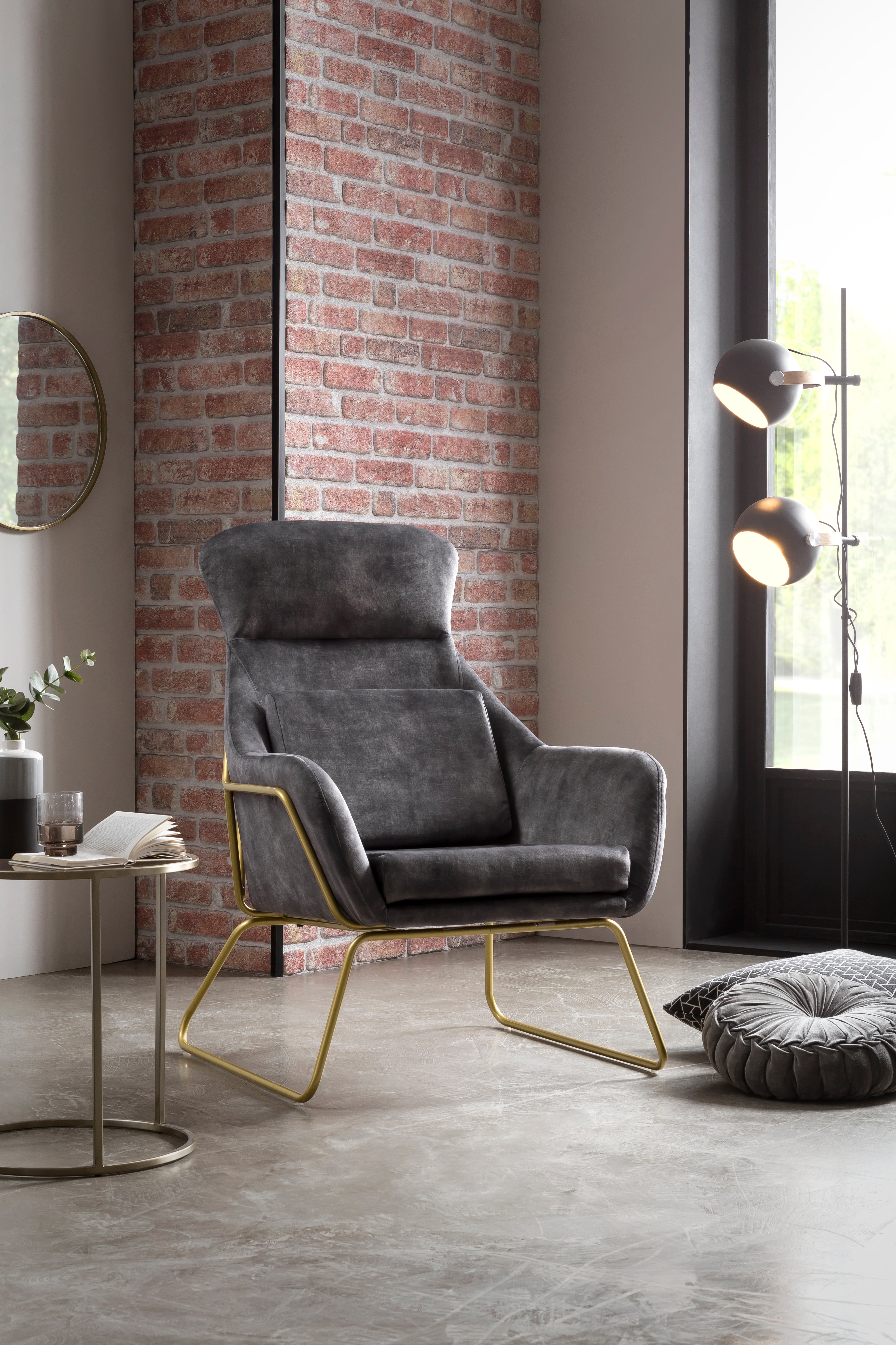 Sales Fever - Relaxsessel aus Samtvelours Grau#
