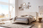 Sales Fever - Polsterbett mit Samtbezug Beige 140x200 cm