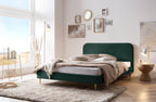 Sales Fever - Polsterbett mit Samtbezug Beige 180x200 cm