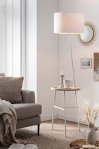 Sales Fever - Stehleuchte mit Holztablett#