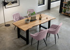 Sales Fever - Armlehnstuhl mit Wabensteppung Samt Rose#