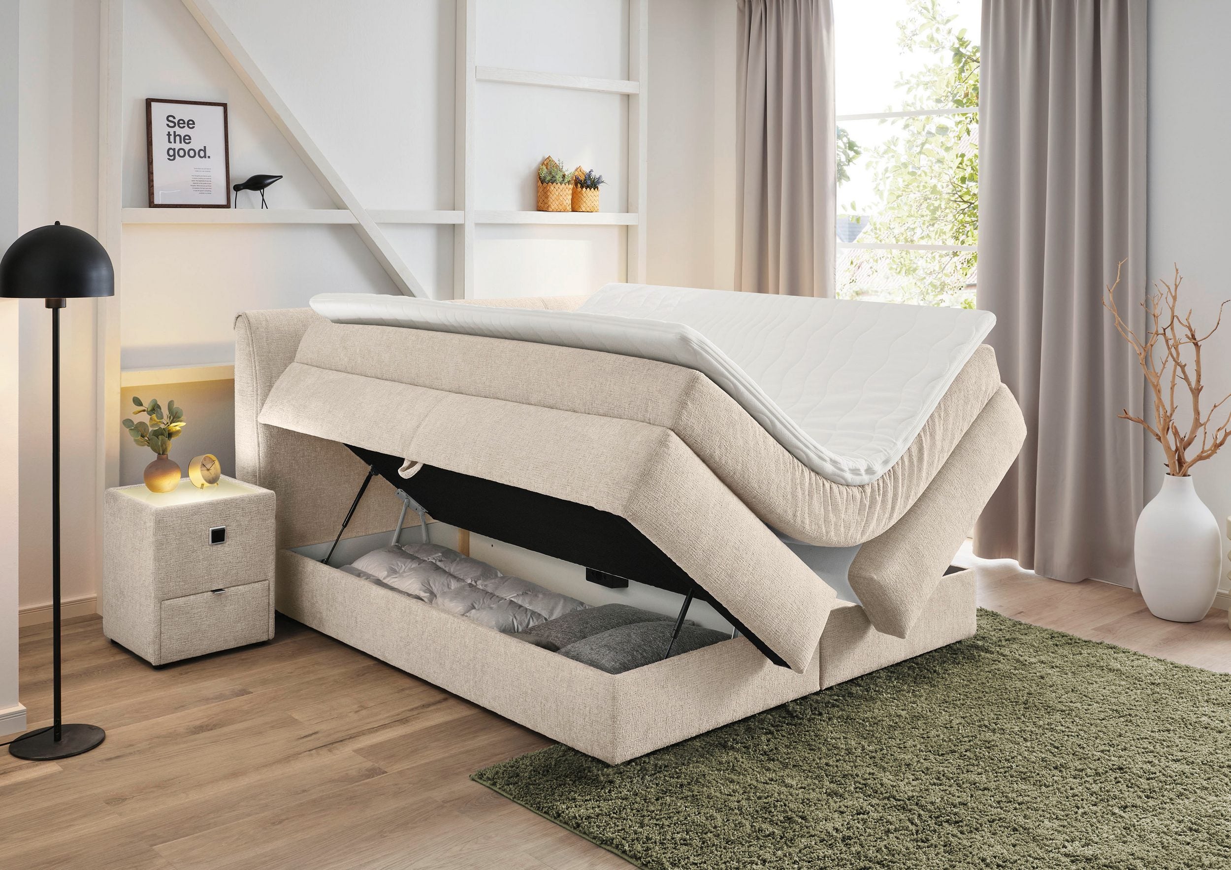 Boxspringbett mit Bettkasten 180x200cm