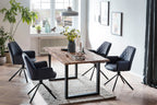 Sales Fever - Armlehnstuhl Dunkelblau 2er Set mit 360° Drehfunktion