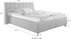 Polsterbett 160cm mit zwei Polsterhockern Hügeldorf