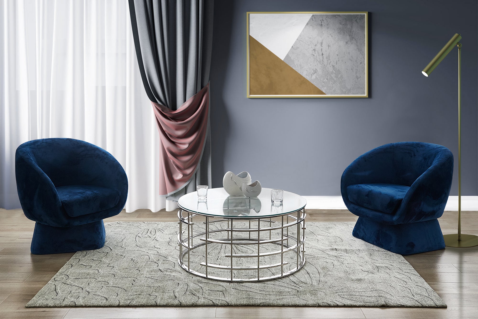 Sales Fever - Couchtisch Silber Ø 90 cm