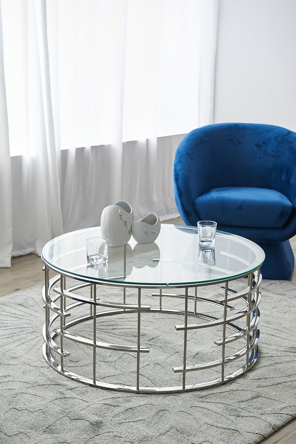 Sales Fever - Couchtisch Silber Ø 90 cm
