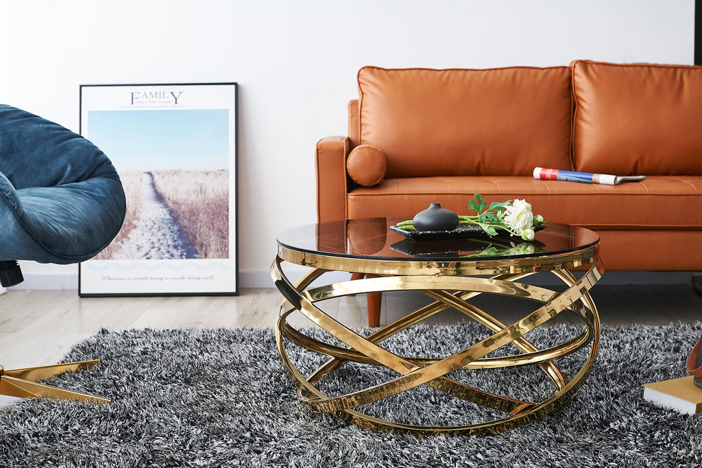 Sales Fever - Couchtisch Gold/Grau Ø 80 cm