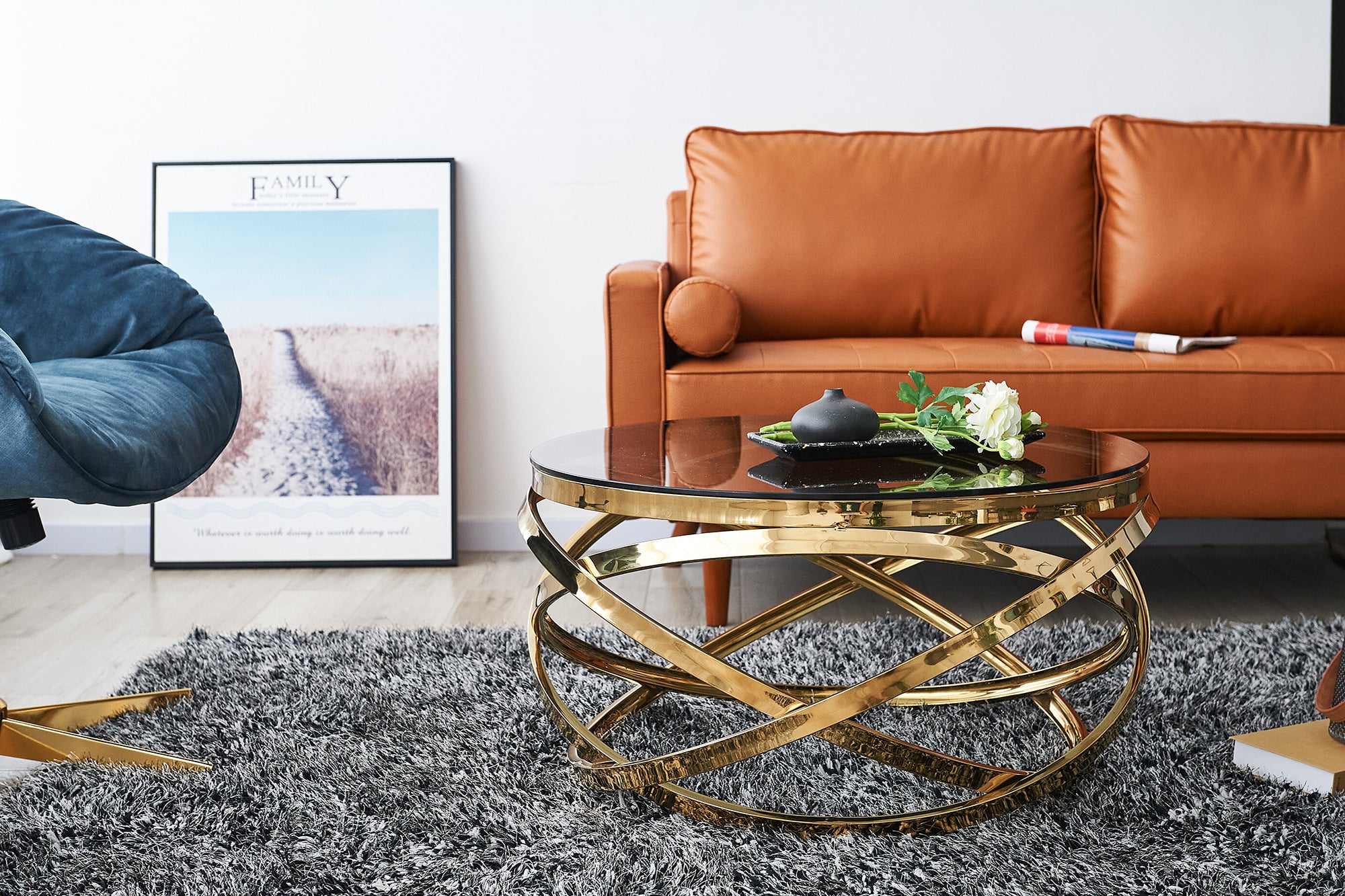 Sales Fever - Couchtisch Gold/Grau Ø 80 cm