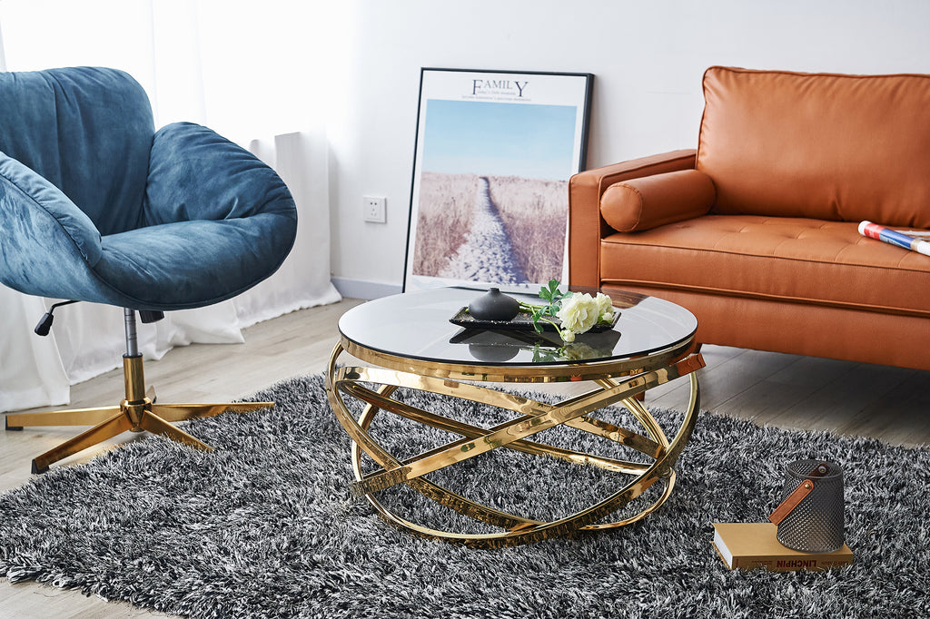 Sales Fever - Couchtisch Gold/Grau Ø 80 cm