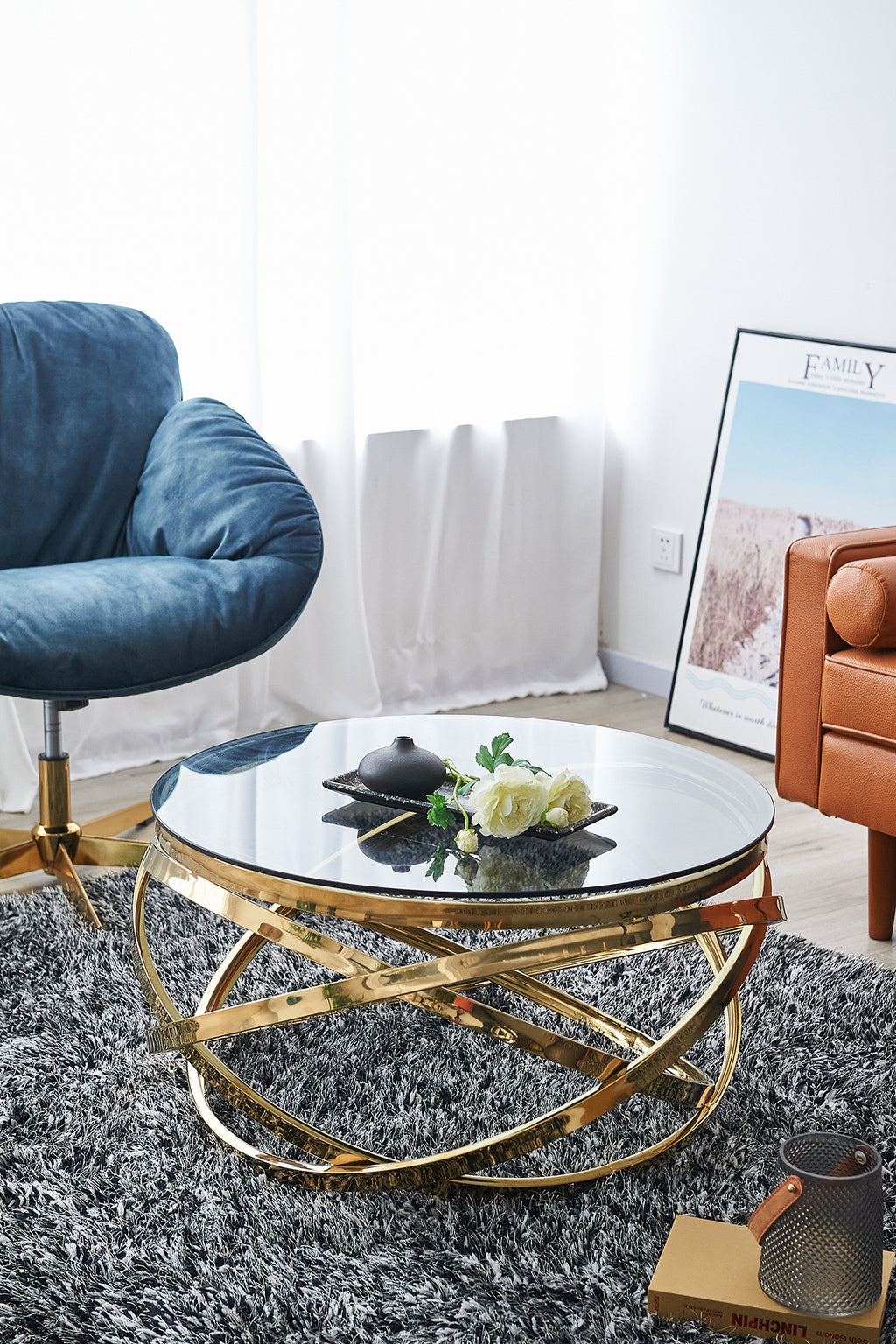 Sales Fever - Couchtisch Gold/Grau Ø 80 cm