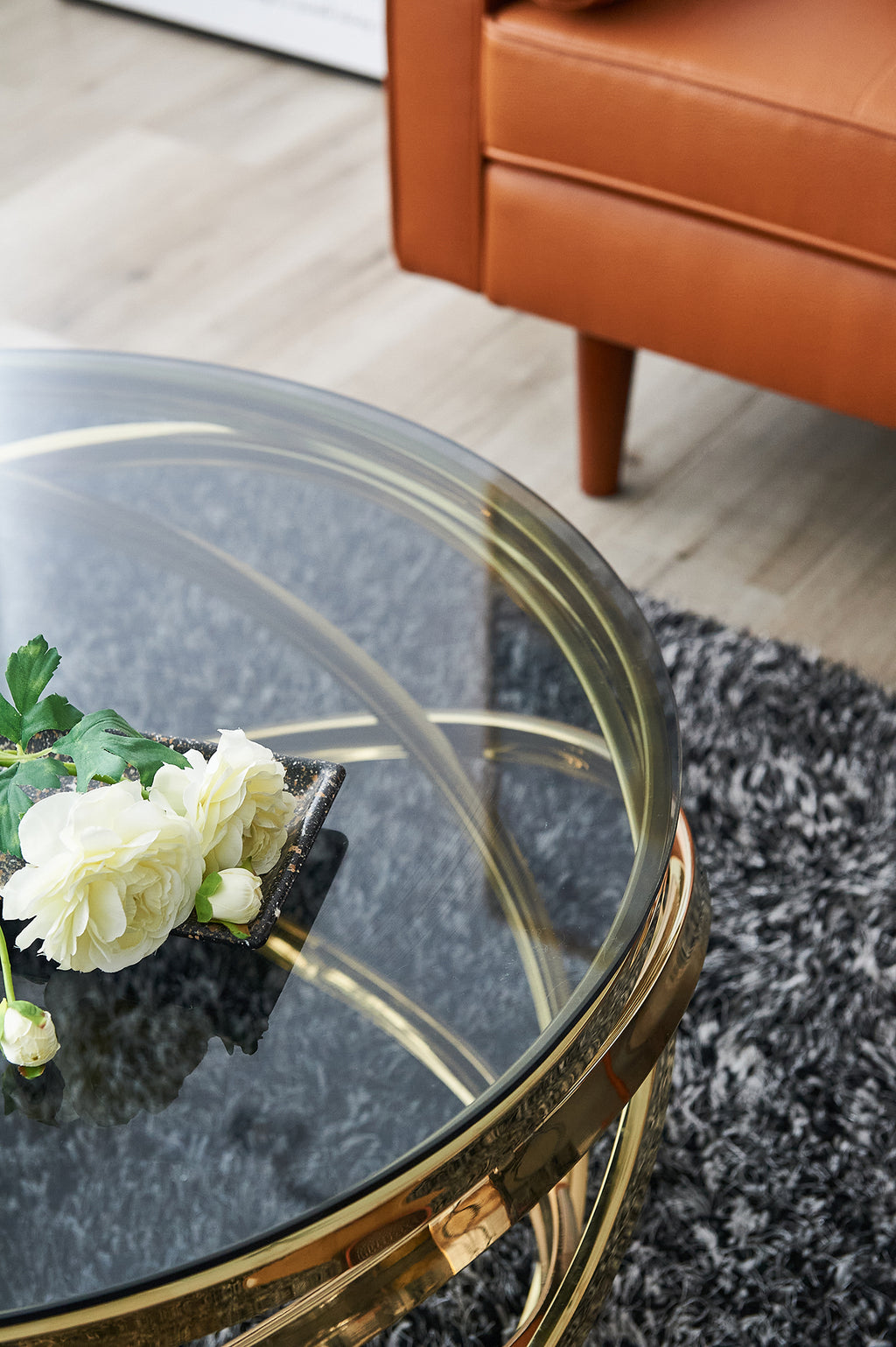 Sales Fever - Couchtisch Gold/Grau Ø 80 cm