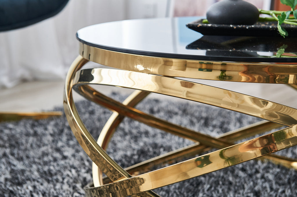 Sales Fever - Couchtisch Gold/Grau Ø 80 cm
