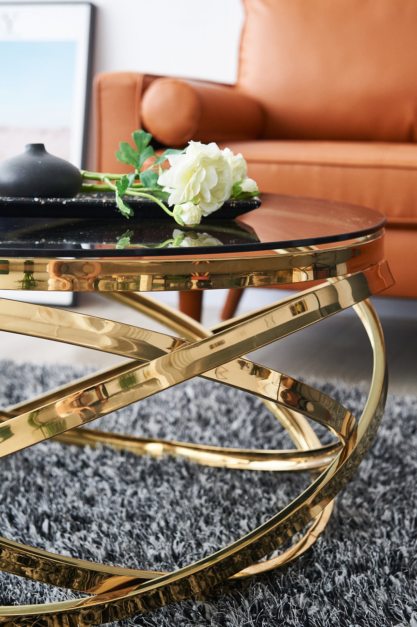 Sales Fever - Couchtisch Gold/Grau Ø 80 cm