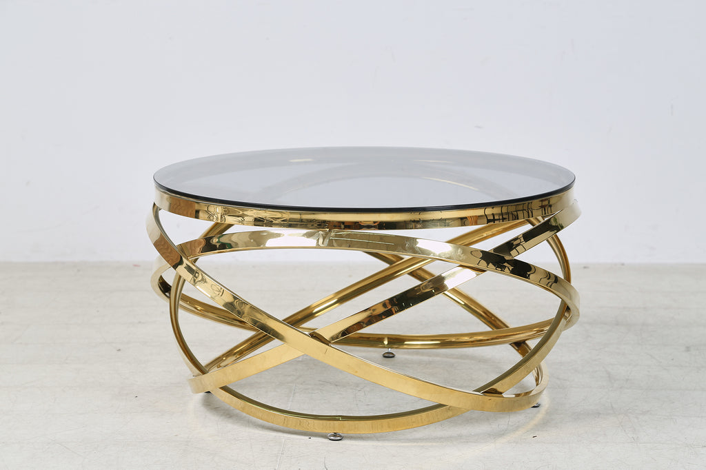 Sales Fever - Couchtisch Gold/Grau Ø 80 cm