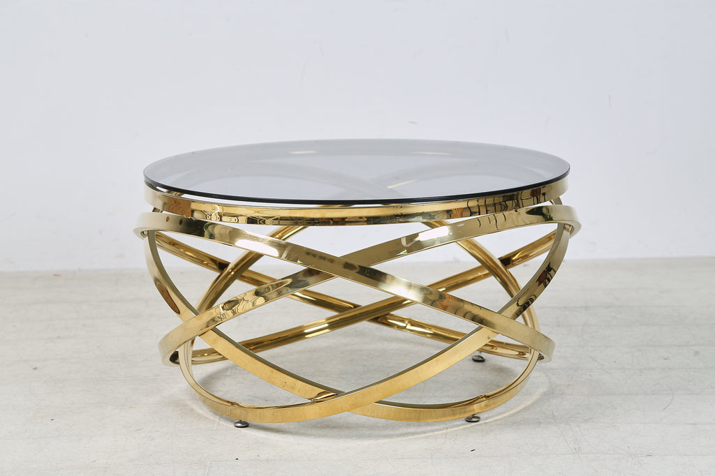 Sales Fever - Couchtisch Gold/Grau Ø 80 cm