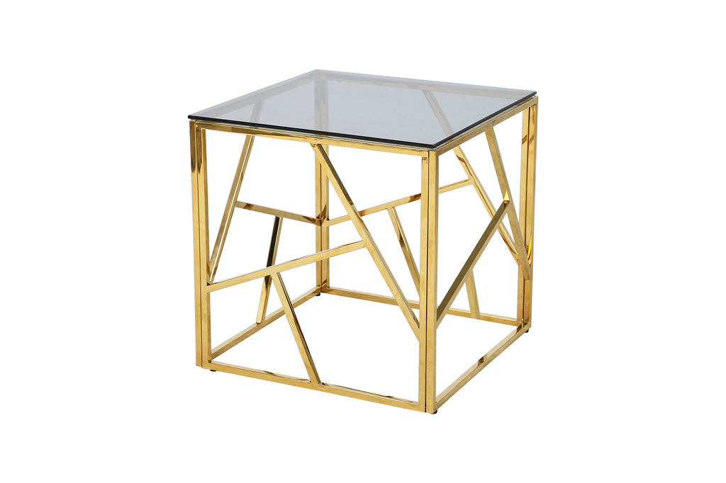 Sales Fever - Beistelltisch Gold/Grau 55x55 cm