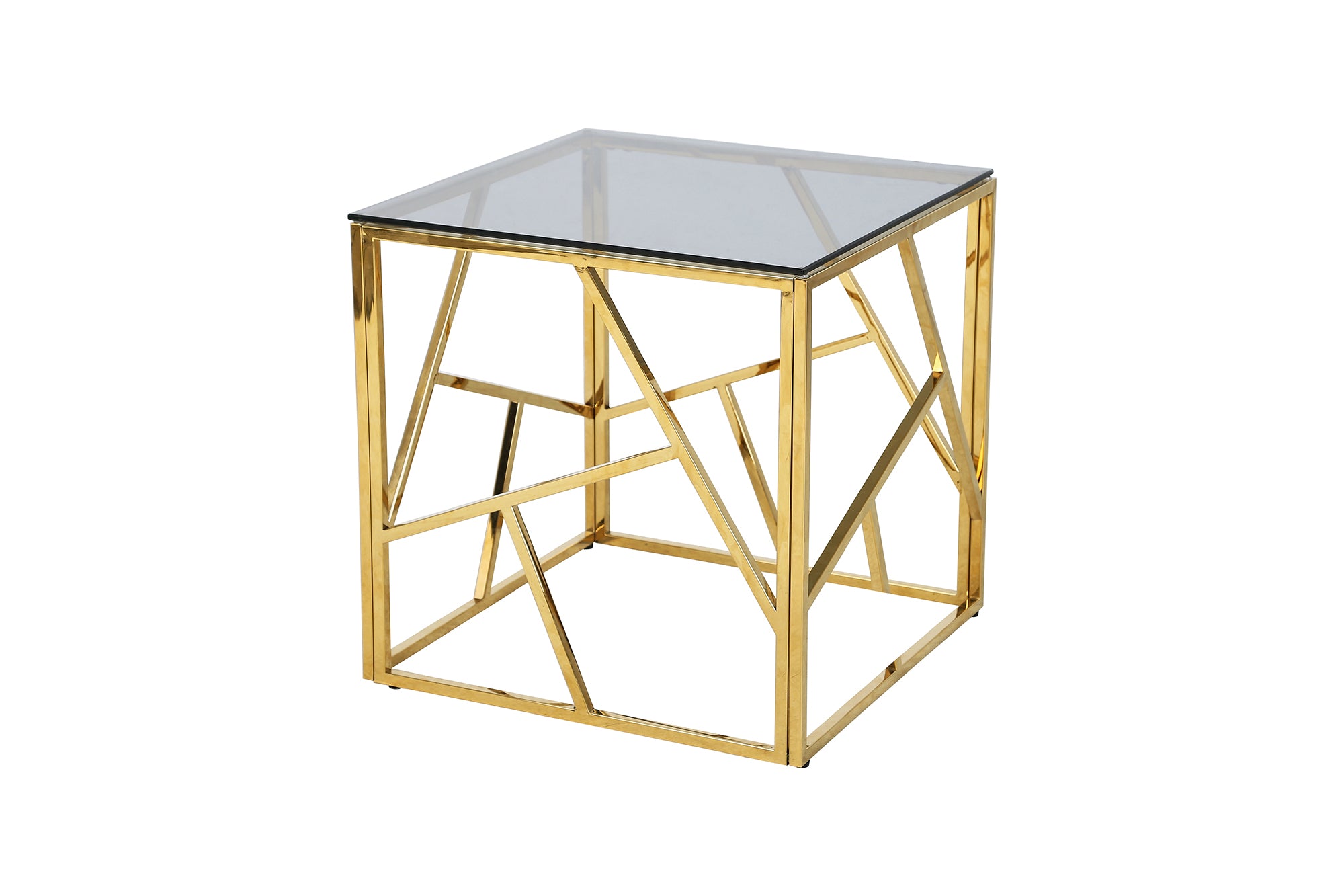 Sales Fever - Beistelltisch Gold/Grau 55x55 cm
