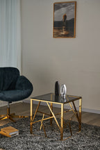 Sales Fever - Beistelltisch Gold/Grau 55x55 cm