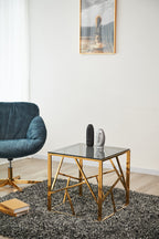 Sales Fever - Beistelltisch Gold/Grau 55x55 cm
