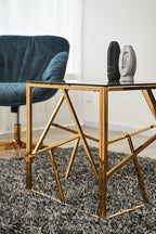 Sales Fever - Beistelltisch Gold/Grau 55x55 cm