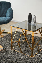 Sales Fever - Beistelltisch Gold/Grau 55x55 cm