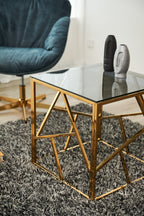 Sales Fever - Beistelltisch Gold/Grau 55x55 cm