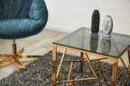 Sales Fever - Beistelltisch Gold/Grau 55x55 cm