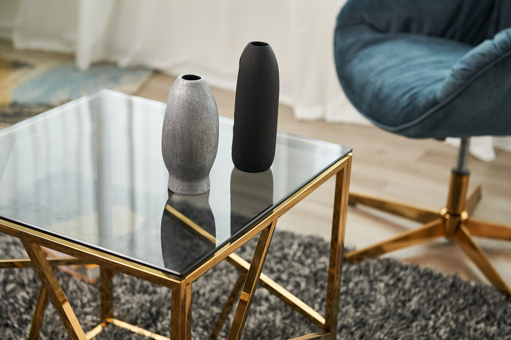 Sales Fever - Beistelltisch Gold/Grau 55x55 cm