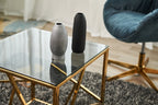 Sales Fever - Beistelltisch Gold/Grau 55x55 cm