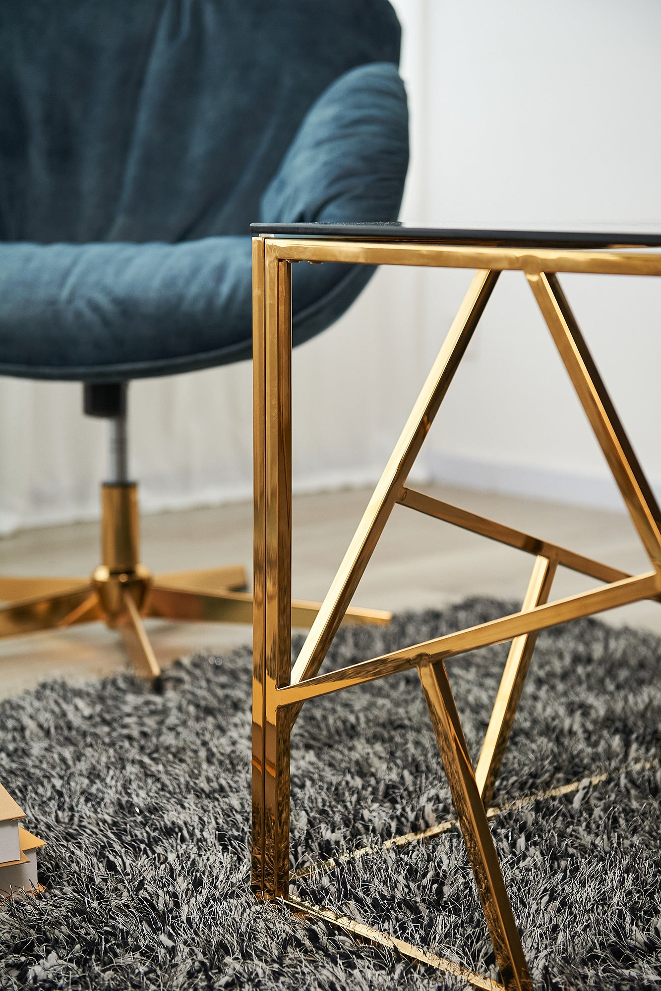 Sales Fever - Beistelltisch Gold/Grau 55x55 cm