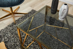 Sales Fever - Beistelltisch Gold/Grau 55x55 cm