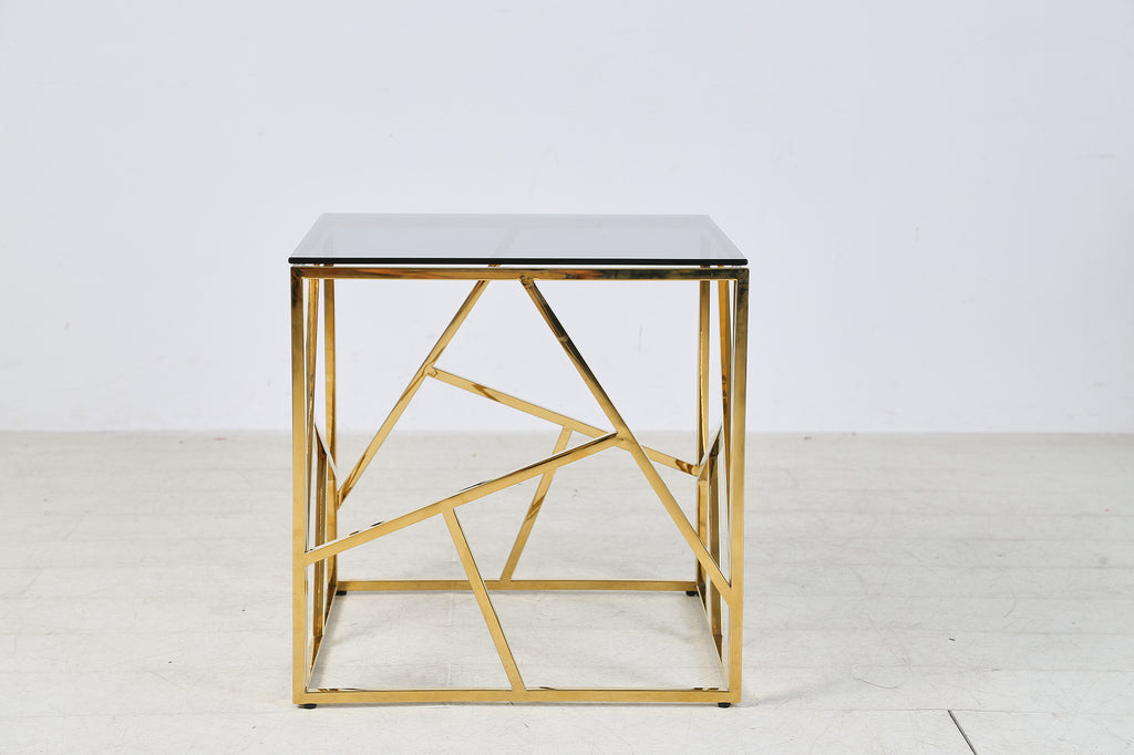 Sales Fever - Beistelltisch Gold/Grau 55x55 cm