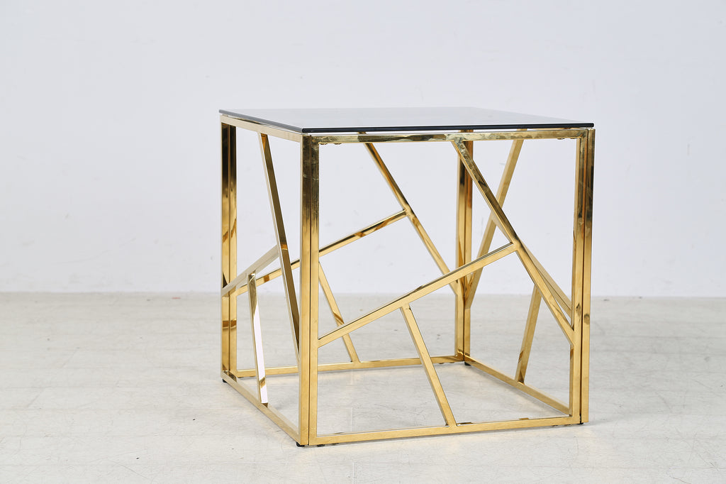 Sales Fever - Beistelltisch Gold/Grau 55x55 cm