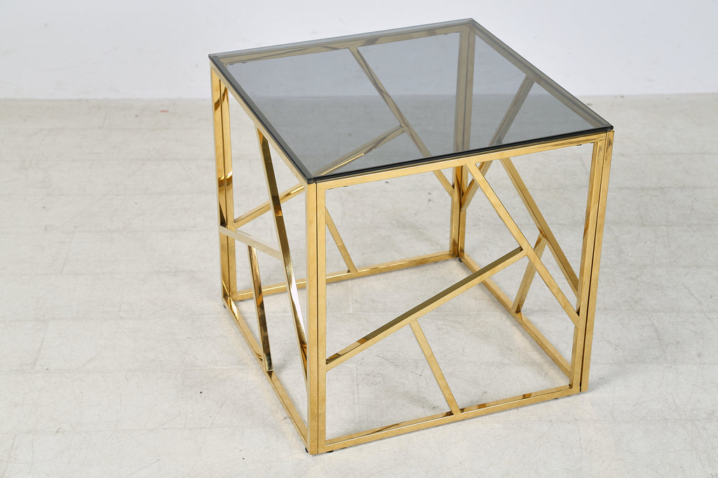 Sales Fever - Beistelltisch Gold/Grau 55x55 cm