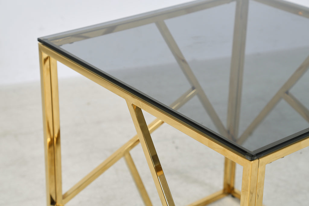 Sales Fever - Beistelltisch Gold/Grau 55x55 cm