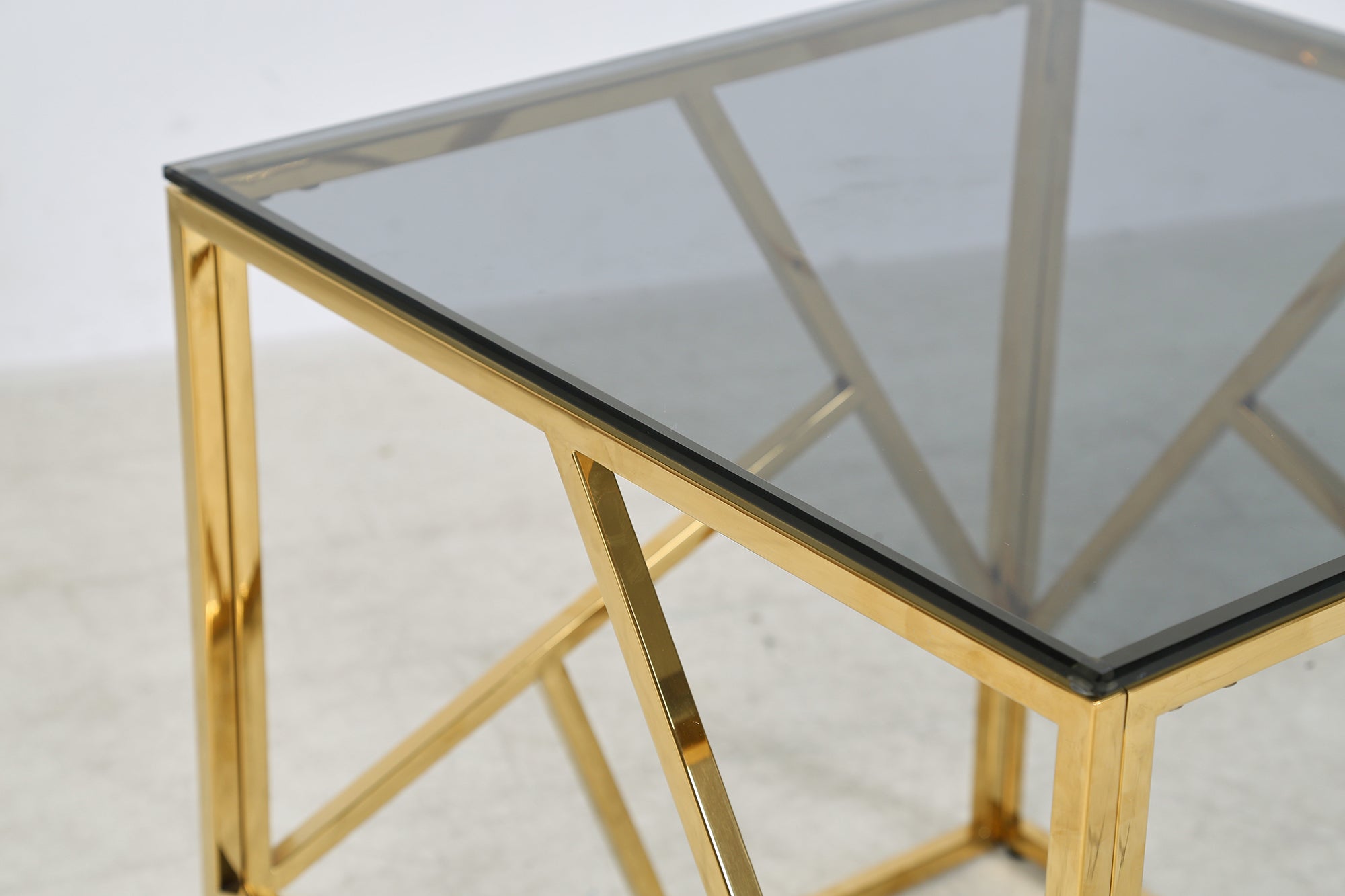 Sales Fever - Beistelltisch Gold/Grau 55x55 cm