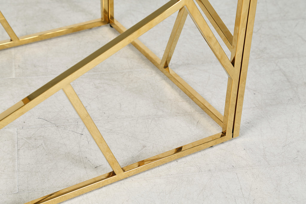 Sales Fever - Beistelltisch Gold/Grau 55x55 cm