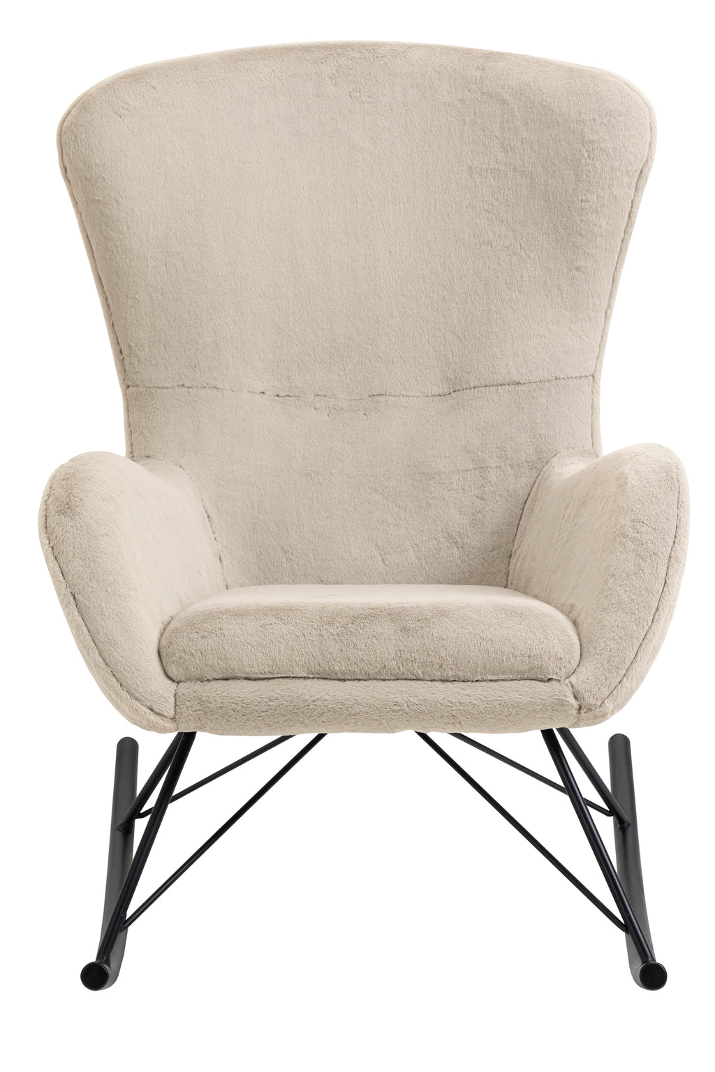 Sales Fever - Schaukelstuhl in Lammfelloptik Beige