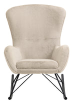 Sales Fever - Schaukelstuhl in Lammfelloptik Beige