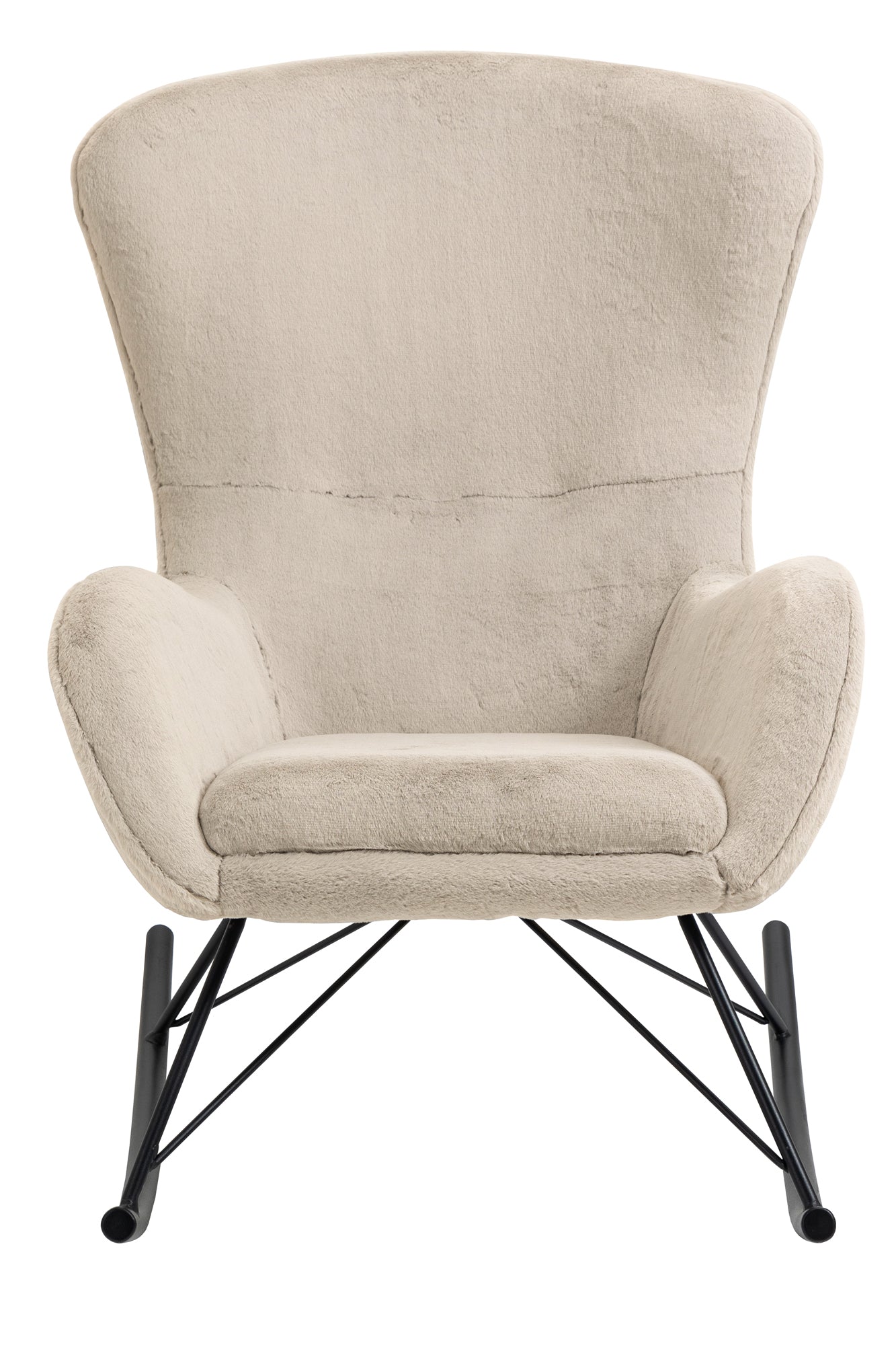 Sales Fever - Schaukelstuhl in Lammfelloptik Beige