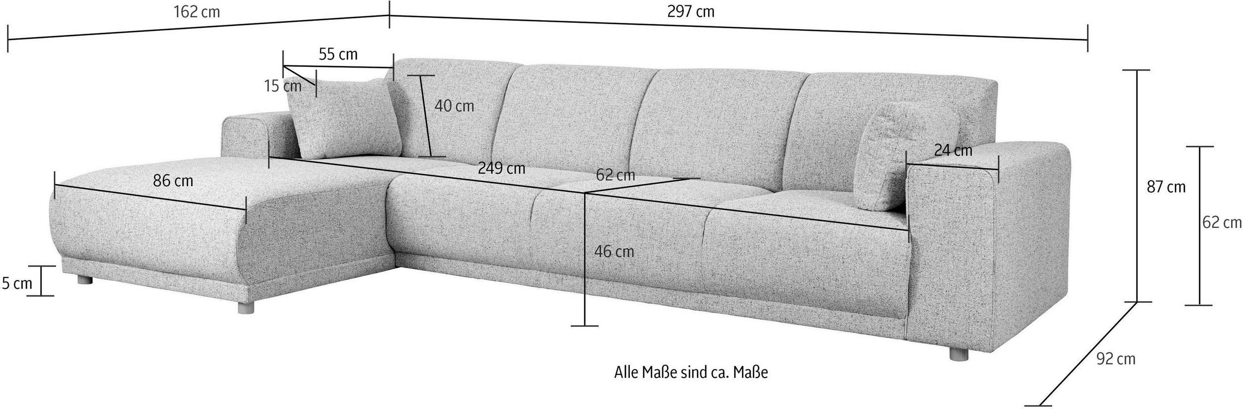 Ecksofa Lemps  L-Form
