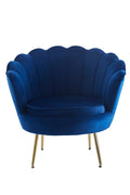 Sales Fever - Muschelsessel aus Samt Dunkelblau#