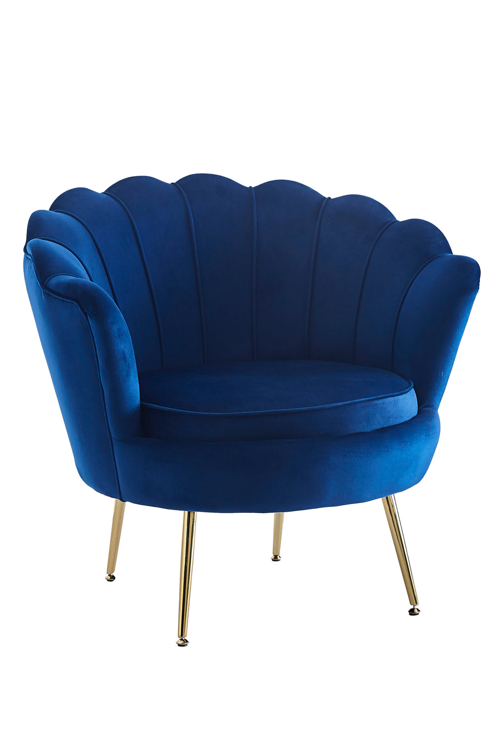 Sales Fever - Muschelsessel aus Samt Dunkelblau#