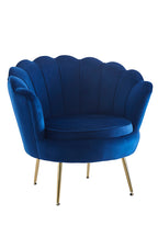 Sales Fever - Muschelsessel aus Samt Dunkelblau#