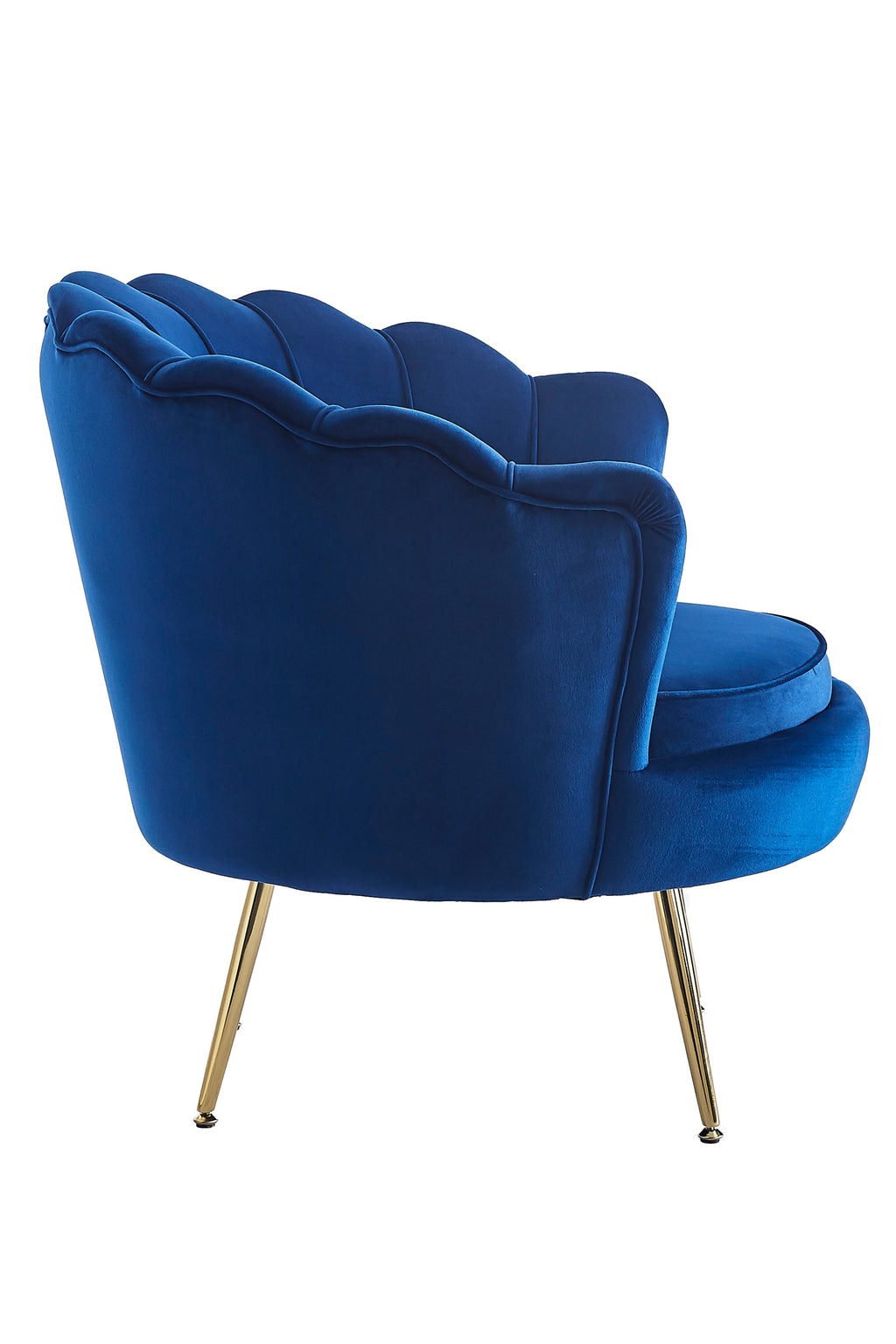 Sales Fever - Muschelsessel aus Samt Dunkelblau#