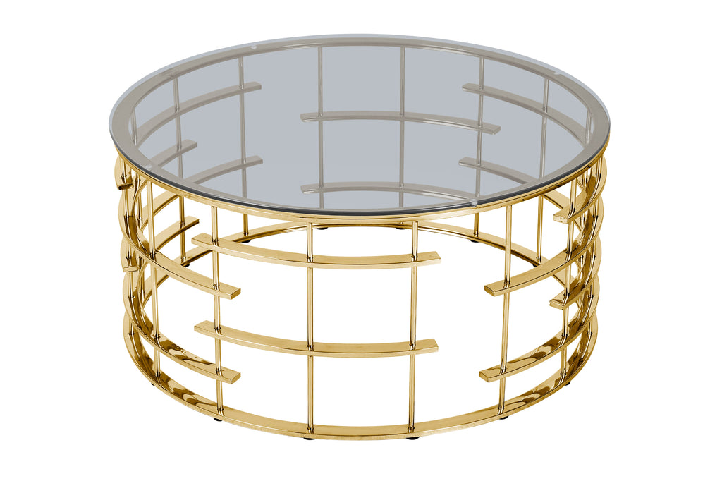 Sales Fever - Couchtisch Gold/Grau Ø 90 cm