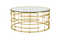 Sales Fever - Couchtisch Gold/Klar Ø 90 cm