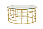 Sales Fever - Couchtisch Gold/Klar Ø 90 cm