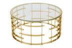 Sales Fever - Couchtisch Gold/Klar Ø 90 cm