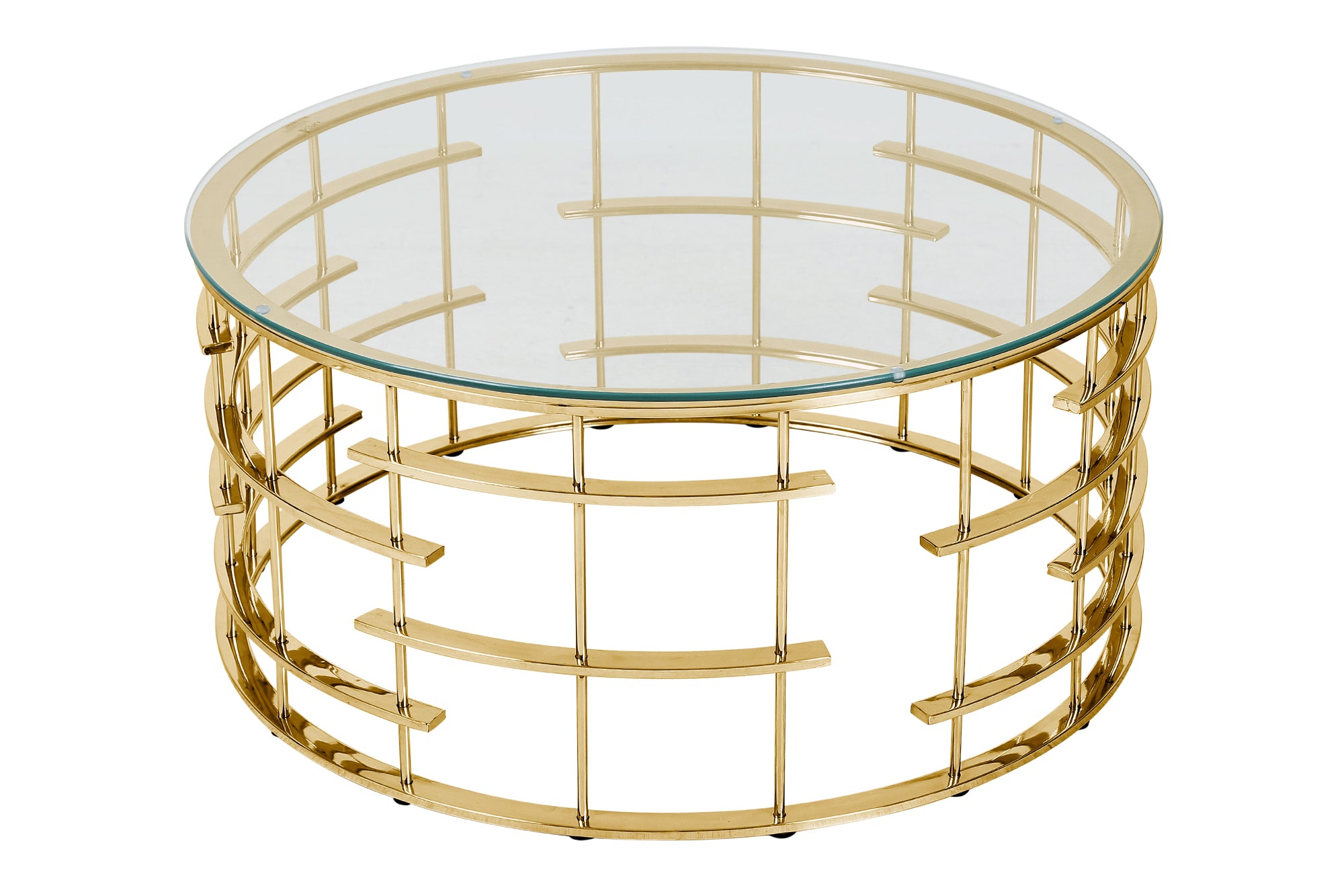 Sales Fever - Couchtisch Gold/Klar Ø 90 cm